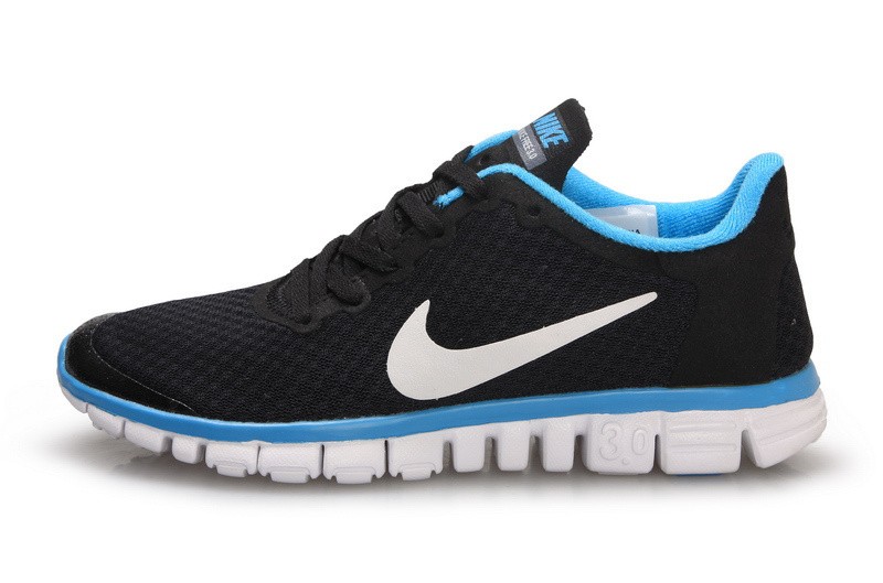 Nike Free 3.0 v2 Womens Shoes White Black Blue - Click Image to Close